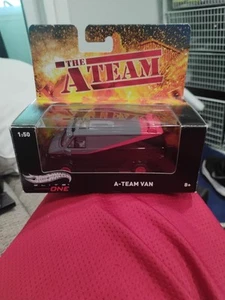 The A-Team Van Hot Wheels Elite One GMC Vandura Black Gray Red 1:50 New in Box - Picture 1 of 7