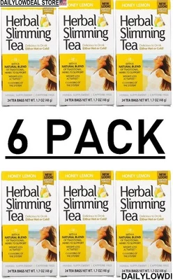 6 包 - 21 世纪草药减肥茶蜂蜜柠檬 24 茶包(共 144 个) — 第 1/3 张图片