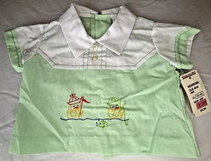 Montgomery Ward Baby Oberteil Vintage Deadstock 0-6 Monate NEU altes Etikett - KOSTENLOSER VERSAND! - Bild 1 von 6