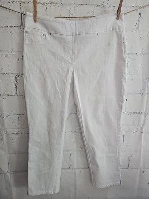 Ruby Rd. White Jegging Ankle Pants Size 16 Back Pockets Cotton Blend Stretch - Image 1 of 4