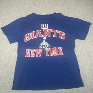 Retro New York Giants Super Bowl XLVI T-Shirt Herren Medium Blau - Bild 1 von 5