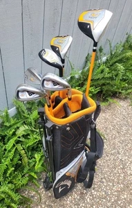 RH CALLAWAY XJ Hot JUNIOR Golf SET 47"-53" TALL W/ Stand BAG - Picture 1 of 24