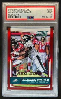 2016 Panini Score Brandon Graham Red Zone #/20 Eagles PSA 9 - Image 1 of 2
