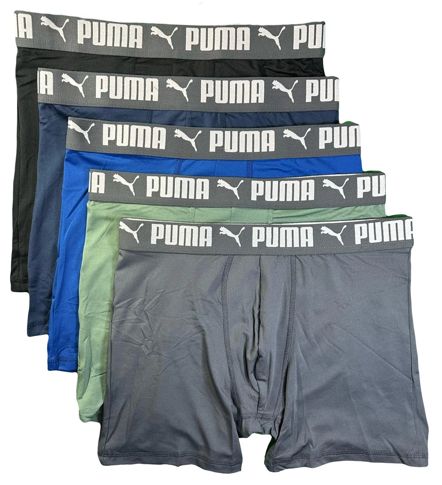 PACK DE 5 CALZONCILLOS BOXER PUMA HOMBRE - PHG 253 - 169 VERDE AZUL - MEDIANO - ROPA INTERIOR X3 Foto 1 de 1