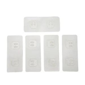 Pegatina de estante de pared transparente impermeable, gancho de tornillo adhesivo para estante Househosy 5 piezas - Imagen 1 de 12