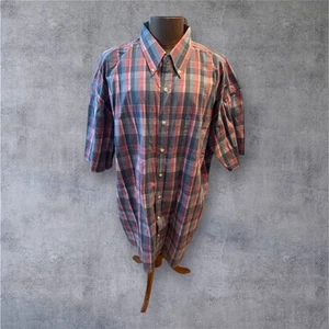 Men's Saddlebred XLT Button Down Short Sleeve Big & Tall Shirt Plaid NWT - Picture 1 of 11