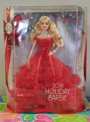 NIB 2018 Holiday Barbie Blonde Doll, 30th Anniversary - image 1 of 4