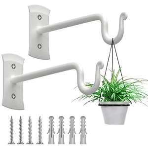 Wrought Iron Hanging Hooks Plant Hanger Bird Feeder Hook Rack Indoor/Outdoor - Picture 1 of 14