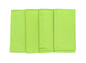 Spring Green Square Cotton Blend Dinner Napkins (4) - Picture 1 of 6