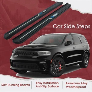 2PCs Side Steps Running Boards Fits for Dodge Durango 2018-2024 Side Nerf Bars - Picture 1 of 6