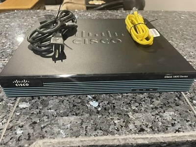 Cisco 1921 CISCO1921/K9 Integrated Service Router HWIC-1DSU T1 + EHWIC-4ESG Card - Image 1 of 4