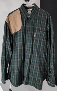 Columbia Shirt Mens XL River Lodge Plaid Flannel Long Sleeve Brown Ranch Pocket - Picture 1 of 5