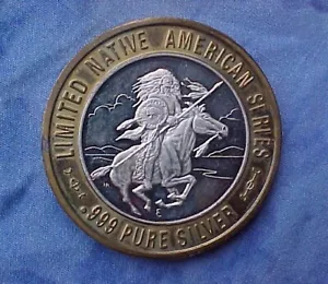 Sioux Indian Red Cloud BI-METALL .999 SILBER BRONZE MÜNZE - Bild 1 von 2