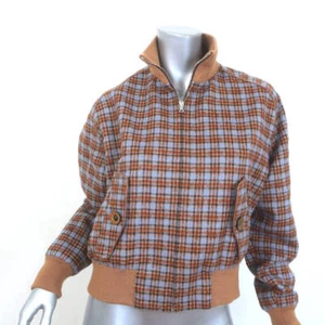 Chaqueta Bomber Wales Bonner Armónica a Cuadros Marrón Mezcla de Lana Talla 40 - Imagen 1 de 8