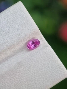 Piedra preciosa de zafiro rosa natural forma ovalada suelta facetada certificada - Imagen 1 de 5