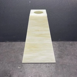 LARGE SQUARE PLEXIGLASS LAMP SHADE 10” TALL X  7 1/2” WIDE X 1 5/8” CENTER HOLE - Picture 1 of 21