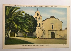 Vintage MISSION SAN DIEGO DE ALCALA,CALIFORNIA.Postcard NP - Picture 1 of 2