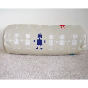 Robot Bolster Cover Red Orange Blue Turquoise Robots 6x16 Cylinder Case - Picture 1 of 8
