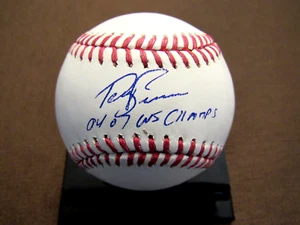 TERRY FRANCONA 04 07 WS CHAMPS RED SOX REDS SIGNED AUTO OML BASEBALL BAS BEAUTY - Picture 1 of 3
