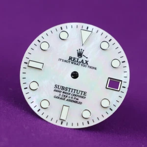 Relax Dial , White Mother of Pearl accessories SKX007/009 for NH35 Movement - Picture 1 of 13