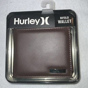 Hurley Men's Brown Bifold Wallet One Size New - Picture 1 of 8