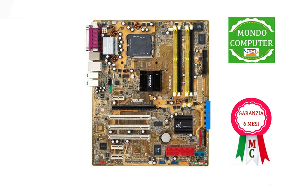 SCHEDA MADRE SOCKET 775 ASUS P5GD2 + CPU PENTIUM 4 + DISSIPATORE - Immagine 1 di 1
