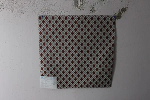 Duralee, Cross Stitch Diamonds , Woven Velvet Novelty, 17" W X 17" L, Clr Papaya - Picture 1 of 1