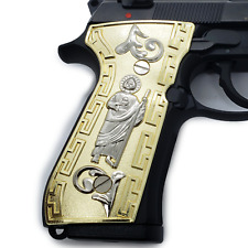 Beretta 92F Metal Grips Beretta 92F, 92FS, M9, 96 Models St Jude Gold Plated