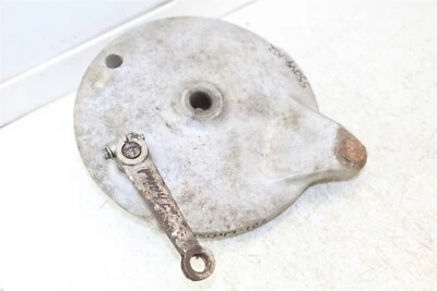 Yamaha RD250 1975 panel de tambor de freno trasero zapatas montaje Foto 1 de 4