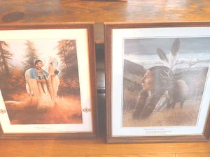 Two wood framed nature prints 18"x22" - Picture 1 of 9