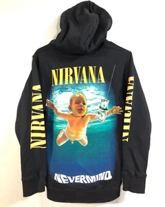 RARE DEADSTOCK Vintage NIRVANA Kurt Cobain Hoodie Sweater Size Small 90s - Bild 1 von 4