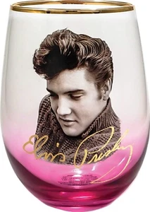 Spoontiques 21705 Elvis Stemless Glass, 20 Ounces, Pink - Picture 1 of 2