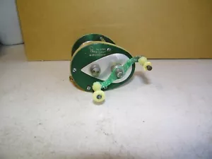 Vintage Antique Green Shakespeare President No.1970a Model Fh Casting Reel - Picture 1 of 4