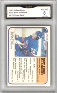 1981-82 O-Pee-Chee #219 Mike Bossy TL | GMA Graded NM/MT 8 | New York Islanders - Bild 1 von 1