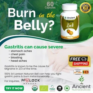 Organic Beli(Bael fruit) Capsules Fight Gastritis & Stomach Ulcers effectively