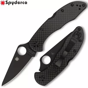 Spyderco Delica 4 CPM-Cruwear Hoja Manijas de Fibra de Carbono Sólido C11CFPBK - Imagen 1 de 3