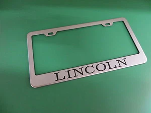 (1pc)"LINCOLNstyle " Stainless Steel Chrome license plate frame Holder - Picture 1 of 2