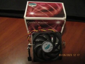 NEW COOLER MASTER FAN w HEAT SINK & 3 PIN CONNECTOR - Afbeelding 1 van 3