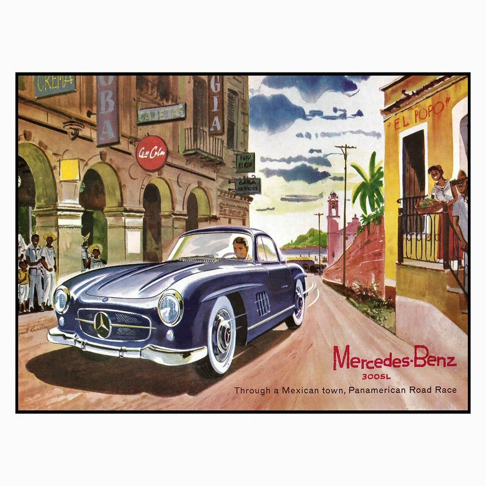 Mercedes BenZ Retro metal tin sign plaque Garage pub man cave Home Large
