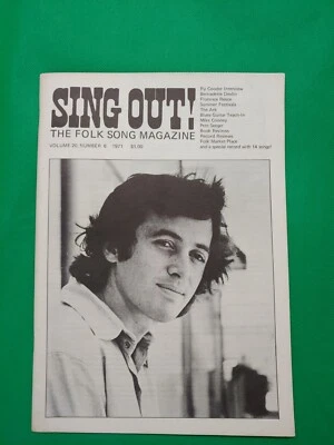 Sing Out! The Folk Song Magazine VOL 20 #6 1971  W/Record Ry Cooder - Image 1 of 4