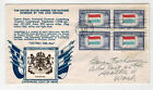 1943 WW2 Patriotic FDC 912 LUXEMBOURE CROSBY PHOTO COAT OF ARMS + BLOCK OF 4