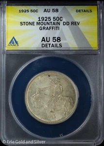 1925 50C Stone Mountain Commemorative Half Dollar ANACS AU 58 Details | DD Rev - Picture 1 of 4