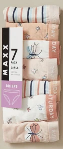 Girls size 3-4 pack 7 Days of the week briefs  Target undies MAXX NEW *NS* 7678 - Picture 1 of 9