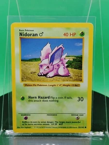 Nidoran 55/102 Shadowless Base Set Common 1999 English Pokemon TCG WoTC - Picture 1 of 3