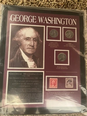 Colección Homenaje George Washington Enmarcada con Certificado de Autenticidad (NUEVO) Foto 1 de 2