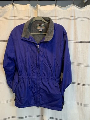 Chaqueta EMS para mujer azul forrada de lana con cremallera principios de invierno de longitud media talla mediana Foto 1 de 4