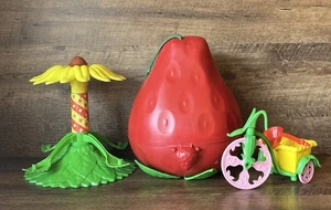 Vintage Strawberry Shortcake Tragetasche Dreirad & Sonnenblumenkarussell Sammlerstück - Bild 1 von 14
