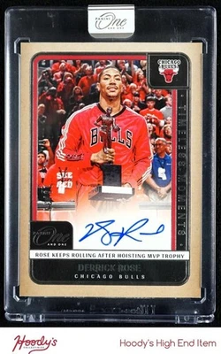 2024 Panini One and One Timeless Moments Derrick Rose NO CARTÃO AUTOGRAFADO 26/35 Bulls - Imagem 1 de 2