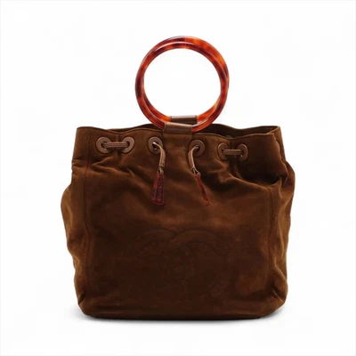 Bolso de Mano Chanel Coco Mark Gamuza Carey Marrón Dorado Accesorios de Metal 5XXXXXX Foto 1 de 4