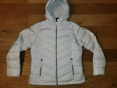 Jaqueta The North Face Alpz Luxe feminina grande acolchoada creme forrado Sherpa - Imagem 1 de 4